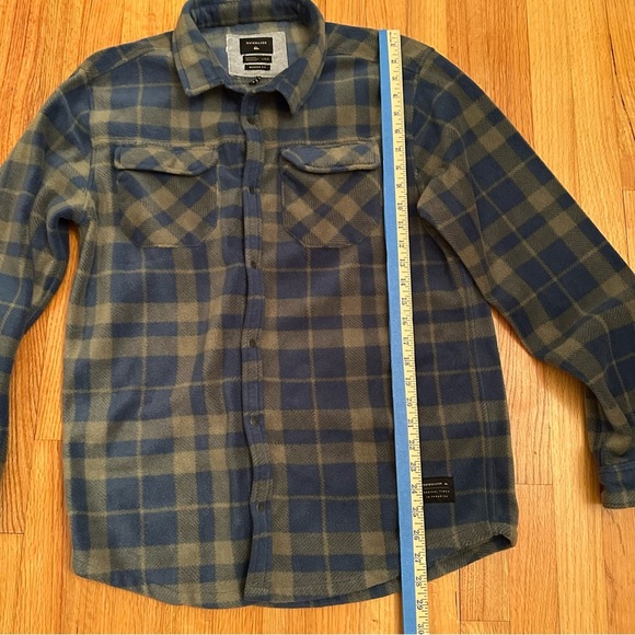 Quiksilver plaid fleece Flannel Shirt Size L (v) - Picture 10 of 12